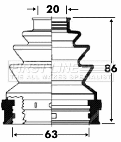 Bellow Kit, drive shaft (FCB2817)