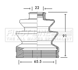 Bellow Kit, drive shaft (FCB2712)