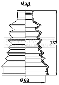 Bellow Kit, drive shaft (FCB2226R)