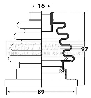Bellow Kit, drive shaft (FCB6252)