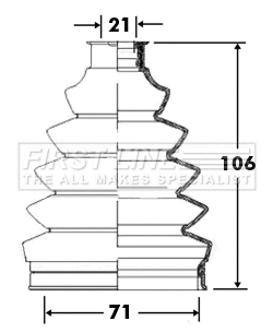 Bellow Kit, drive shaft (FCB2365)