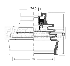 Bellow Kit, drive shaft (FCB2768)