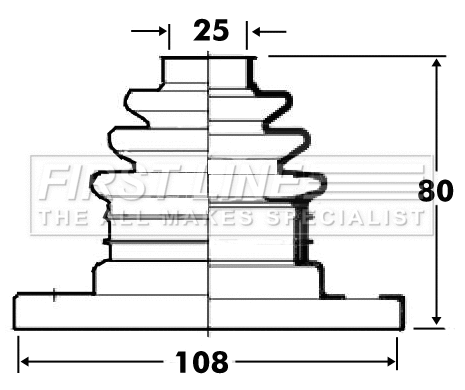 Bellow Kit, drive shaft (FCB2810)