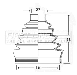 Bellow Kit, drive shaft (FCB2304)