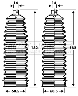 Bellow Kit, steering (FSG3386)