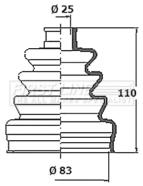 Bellow Kit, drive shaft (FCB2363R)