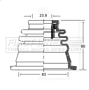 Bellow Kit, drive shaft (FCB2541)