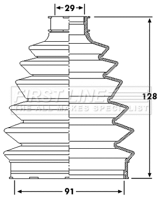 Bellow Kit, drive shaft (FCB6206)