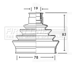Bellow Kit, drive shaft (FCB2344)