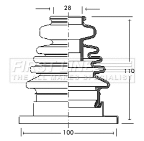 Bellow Kit, drive shaft (FCB2753)