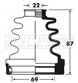 Bellow Kit, drive shaft (FCB2863)