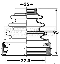 Bellow Kit, drive shaft (FCB6243)