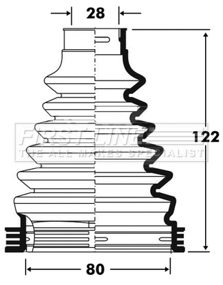 Bellow Kit, drive shaft (FCB2812)