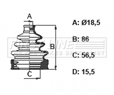 Bellow Kit, drive shaft (FCB6372)