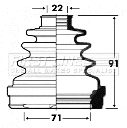 Bellow Kit, drive shaft (FCB2853)
