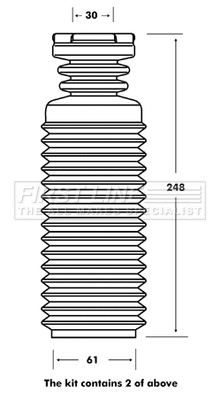 Dust Cover Kit, shock absorber (FPK7040)