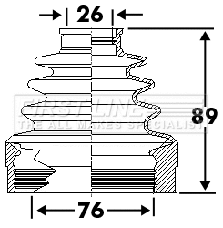 Bellow Kit, drive shaft (FCB6112)