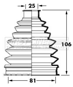 Bellow Kit, drive shaft (FCB6020)