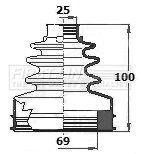 Bellow Kit, drive shaft (FCB6129)