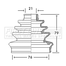 Bellow Kit, drive shaft (FCB2143)