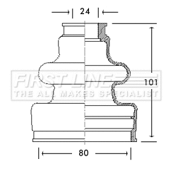 Bellow Kit, drive shaft (FCB2651)