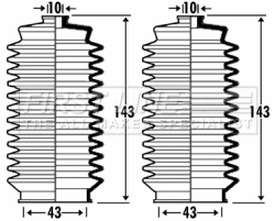 Bellow Kit, steering (FSG3374)