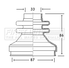 Bellow Kit, drive shaft (FCB2763)