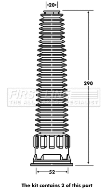 Dust Cover Kit, shock absorber (FPK7070)