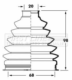 Bellow Kit, drive shaft (FCB6052)