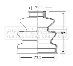 Bellow Kit, drive shaft (FCB2457)