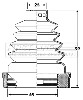 Bellow Kit, drive shaft (FCB6190)