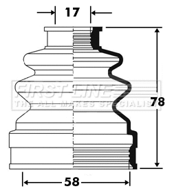 Bellow Kit, drive shaft (FCB2382)