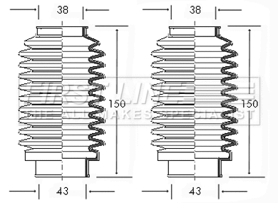 Bellow Kit, steering (FSG3000)
