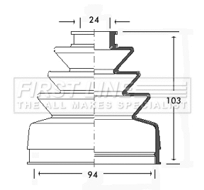 Bellow Kit, drive shaft (FCB2429)