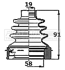 Bellow Kit, drive shaft (FCB6144)
