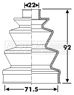 Bellow Kit, drive shaft (FCB6284)