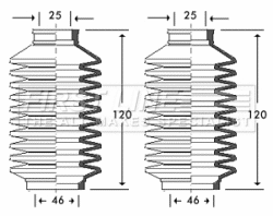 Bellow Kit, steering (FSG3261)