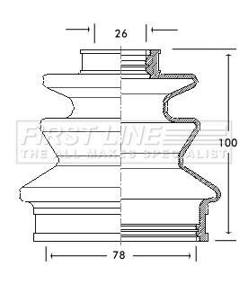 Bellow Kit, drive shaft (FCB2106)