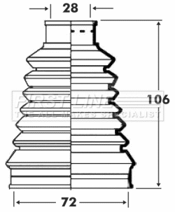 Bellow Kit, drive shaft (FCB6072)