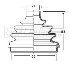 Bellow Kit, drive shaft (FCB2138)