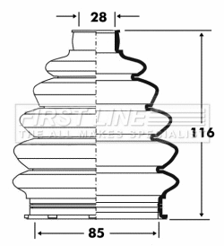 Bellow Kit, drive shaft (FCB6083)