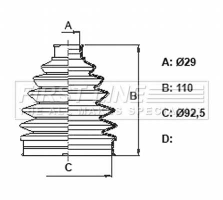 Bellow Kit, drive shaft (FCB6380)