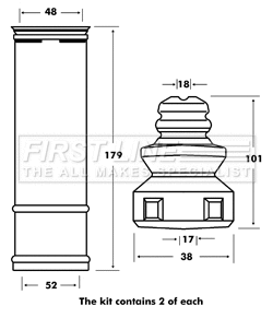 Dust Cover Kit, shock absorber (FPK7004)