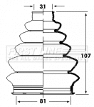 Bellow Kit, drive shaft (FCB2357)