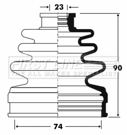 Bellow Kit, drive shaft (FCB2839)