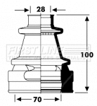 Bellow Kit, drive shaft (FCB2797)
