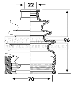 Bellow Kit, drive shaft (FCB6324)