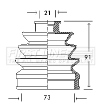 Bellow Kit, drive shaft (FCB2056)