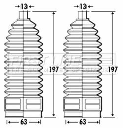 Bellow Kit, steering (FSG3322)