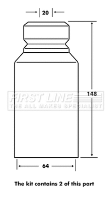 Dust Cover Kit, shock absorber (FPK7035)
